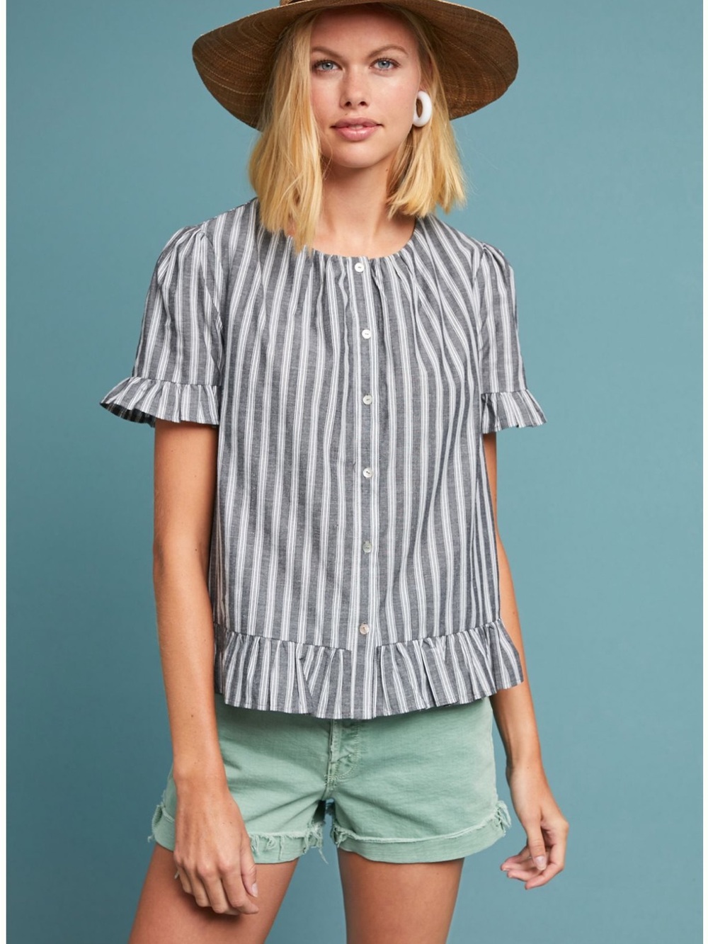 Anthropologie Belinda Striped Top